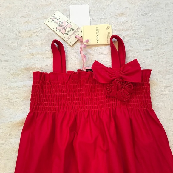 NWT*MONNALISA**Red Summer Dress/ Pool dress**Age 6 - Picture 3 of 8